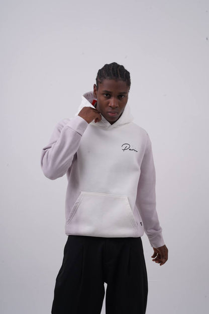 Unisex "Davis" Script Color Block Hoodie – Minimal Oversized Streetwear Withinblack