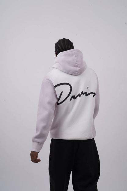 Unisex "Davis" Script Color Block Hoodie – Minimal Oversized Streetwear Withinblack