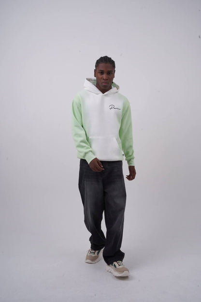 Unisex "Davis" Script Color Block Hoodie – Minimal Oversized Streetwear Withinblack
