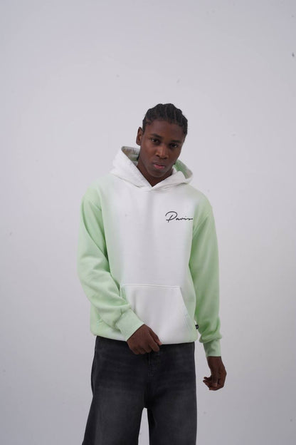 Unisex "Davis" Script Color Block Hoodie – Minimal Oversized Streetwear Withinblack