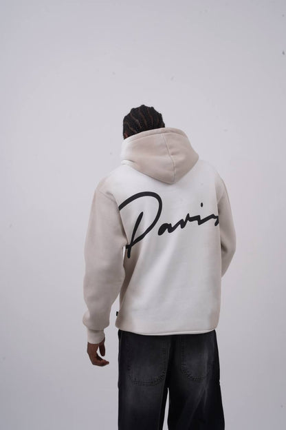 Unisex "Davis" Script Color Block Hoodie – Minimal Oversized Streetwear Withinblack
