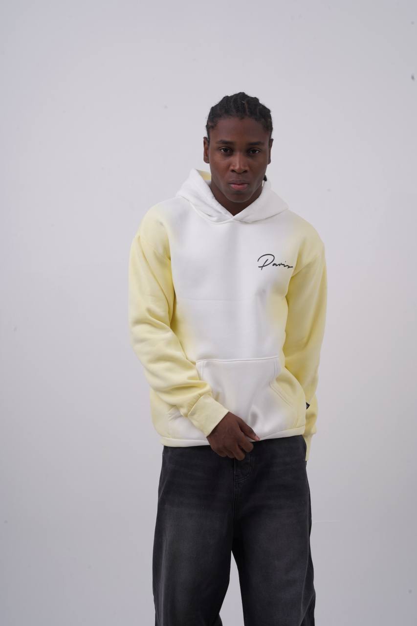 Unisex "Davis" Script Color Block Hoodie – Minimal Oversized Streetwear Withinblack