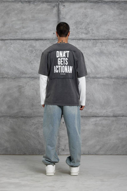 Unisex Layered Graphic T-Shirt – Distressed Boxy Long Sleeve Withinblack