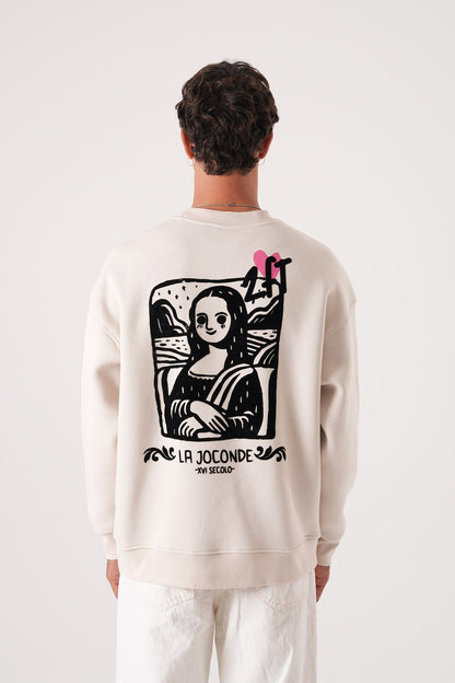 Unisex Oversized Mona Lisa Sweatshirt Withinblack