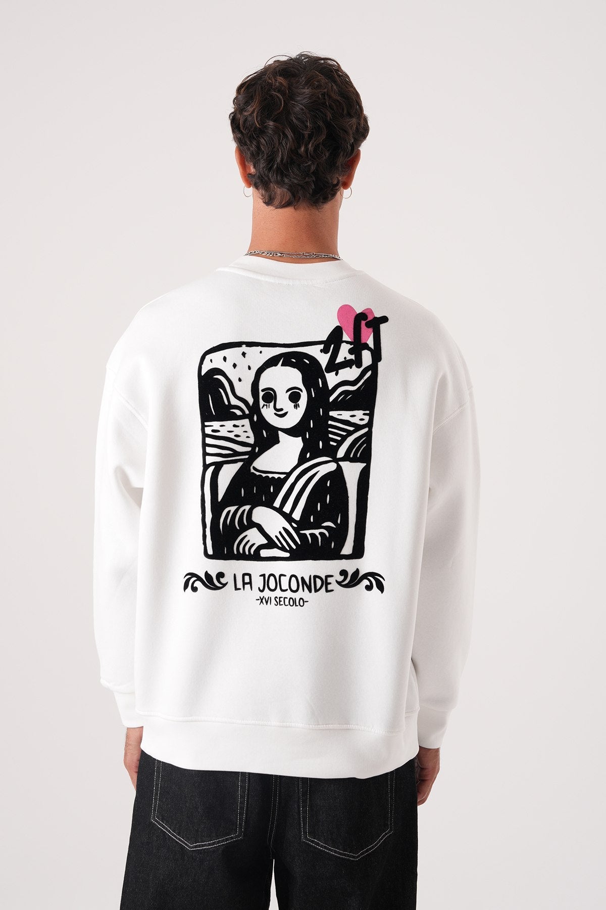 Unisex Oversized Mona Lisa Sweatshirt Withinblack