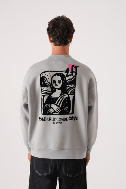 Unisex Oversized Mona Lisa Sweatshirt Withinblack