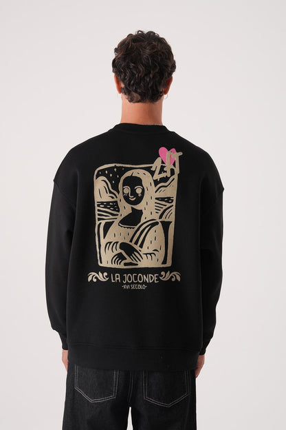 Unisex Oversized Mona Lisa Sweatshirt Withinblack
