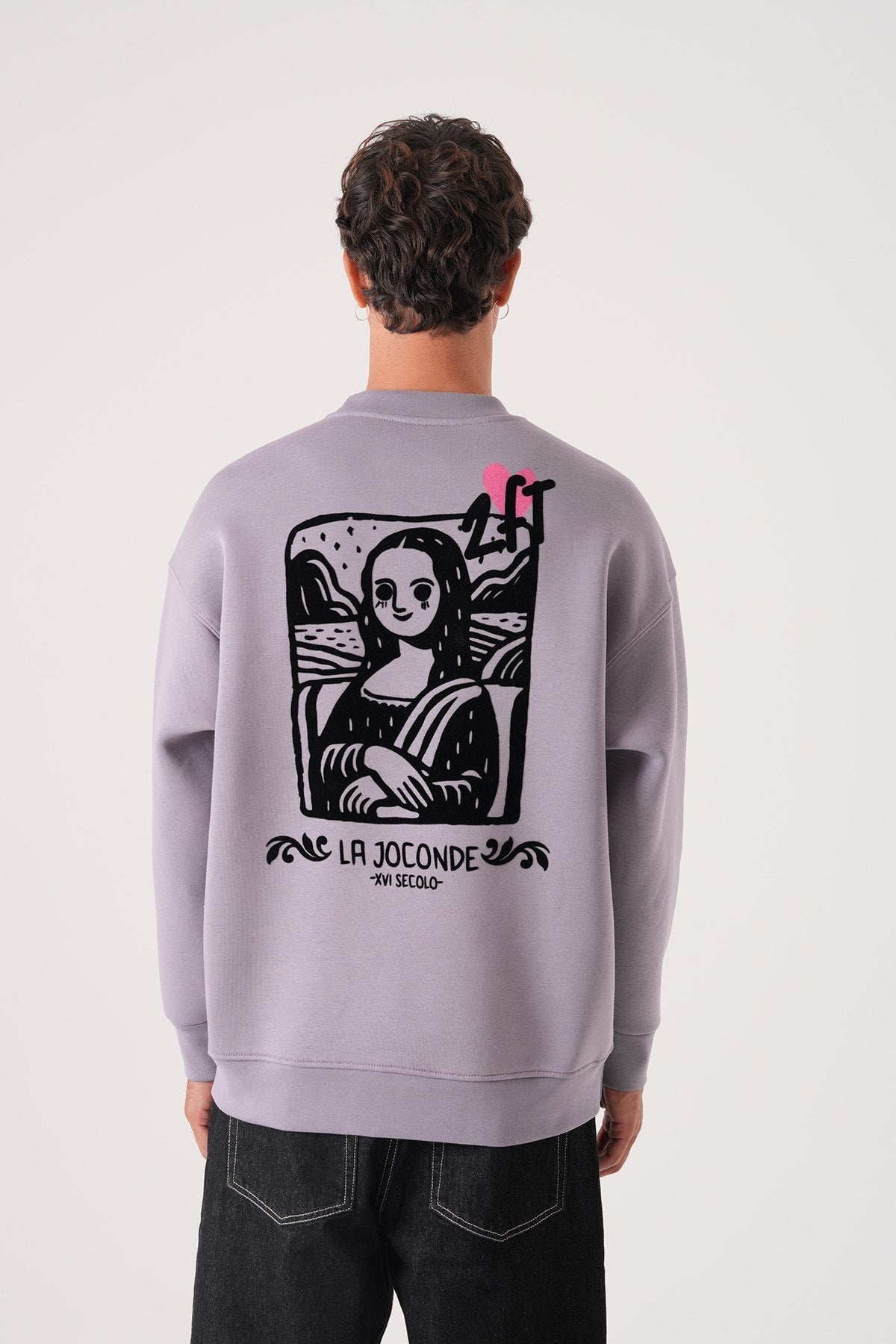Unisex Oversized Mona Lisa Sweatshirt Withinblack