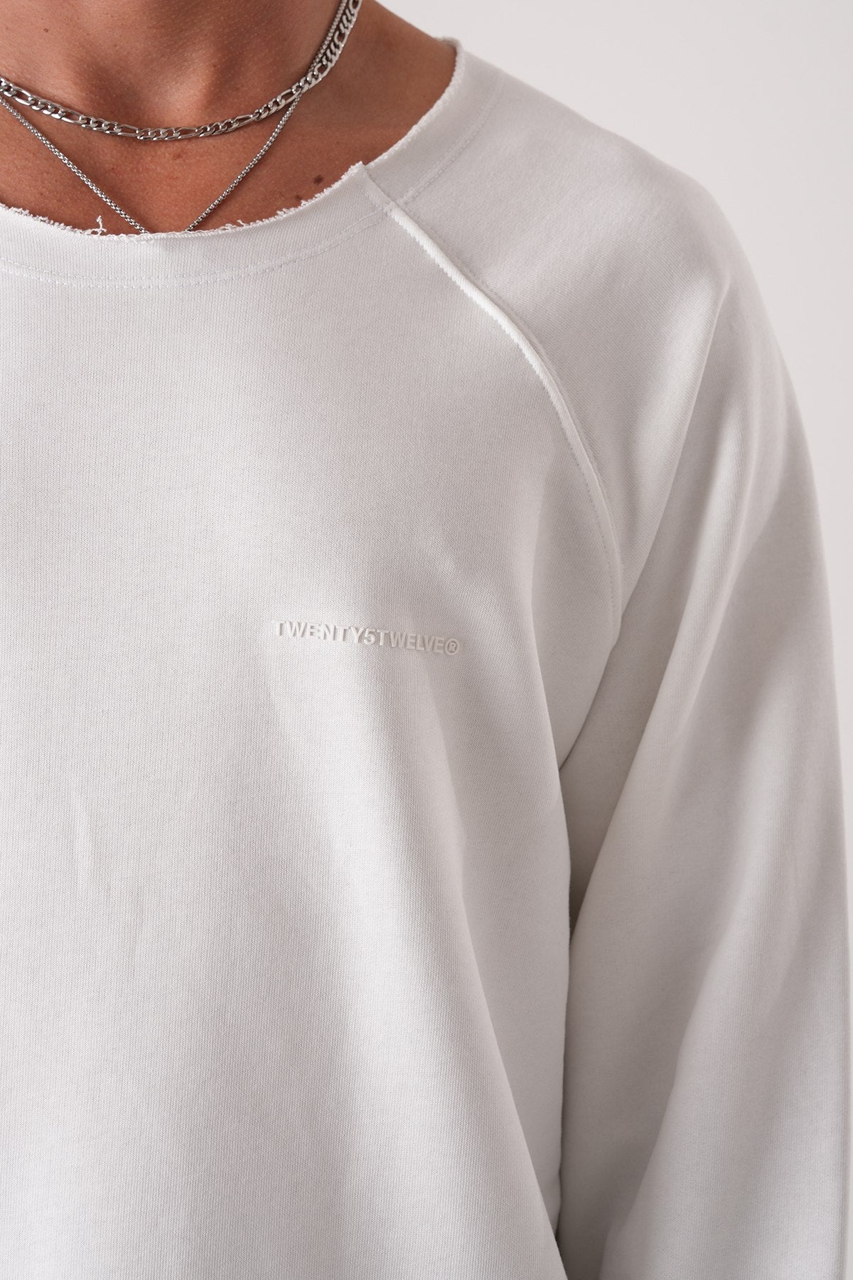 Unisex Oversized Raglan Sweatshirt - Raw Hem Detail Withinblack