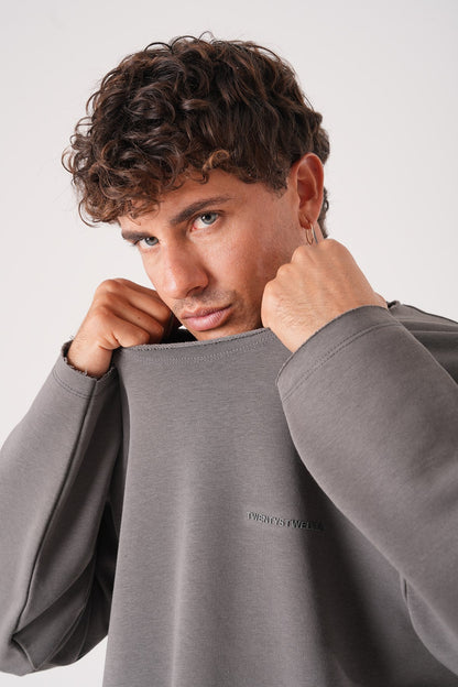 Unisex Oversized Raglan Sweatshirt - Raw Hem Detail Withinblack