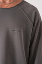 Unisex Oversized Raglan Sweatshirt - Raw Hem Detail Withinblack