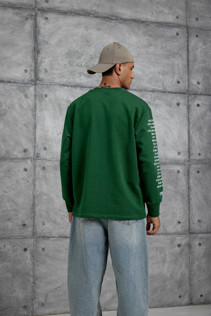 Unisex Text Sleeve Long-Sleeve T-Shirt – Urban Graphic Pullover Withinblack