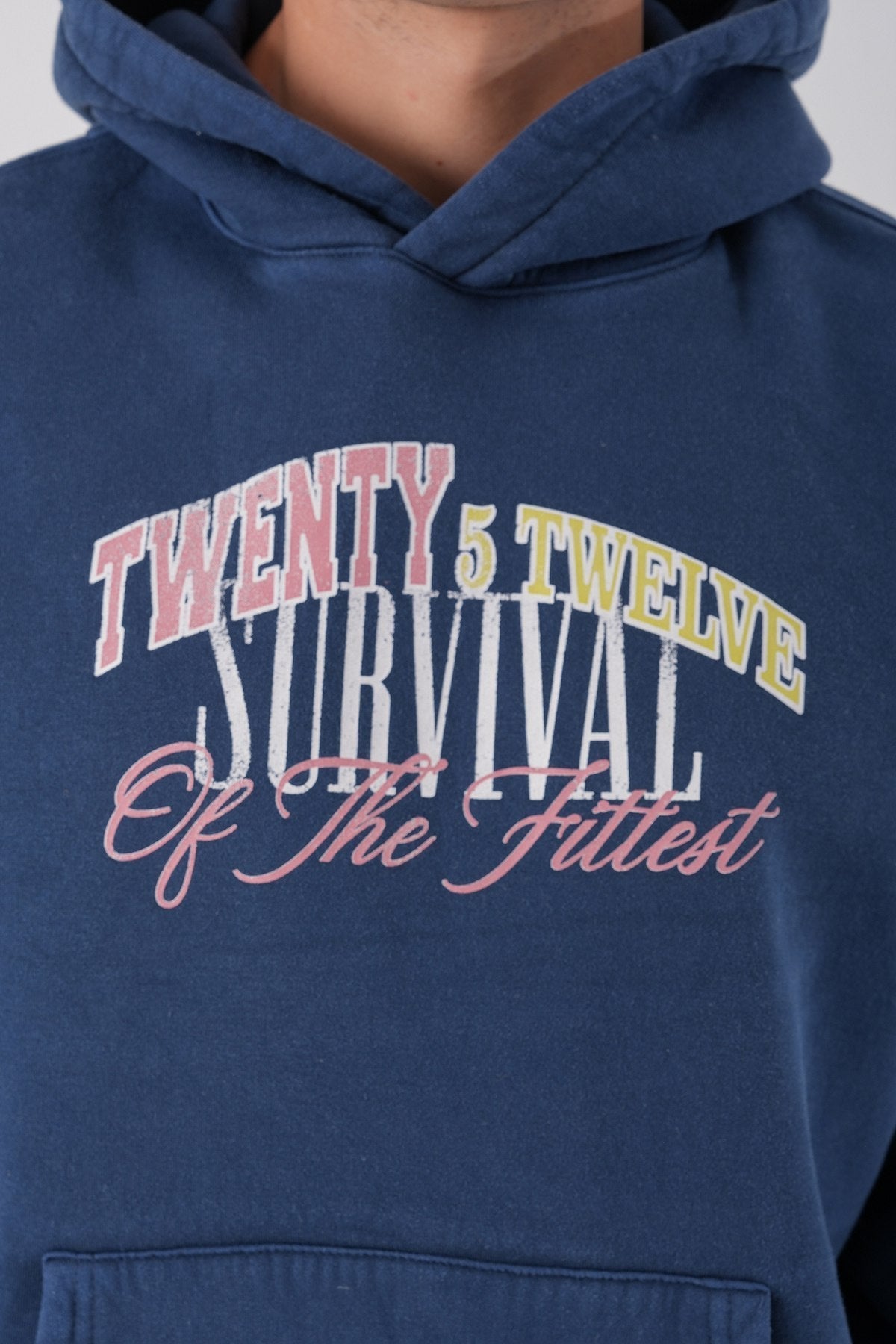 Unisex Washed Graphic Hoodie – "Survival of the Fittest" Print Withinblack