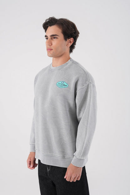 Unisex Washed Graphic Sweatshirt – "Reasonable" Back Print Withinblack