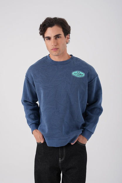 Unisex Washed Graphic Sweatshirt – "Reasonable" Back Print Withinblack