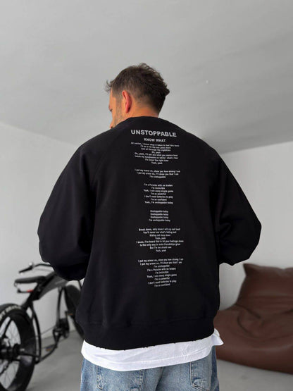 Unstoppable Lyrics Sweatshirt Withinblack