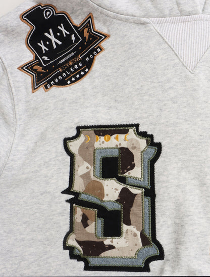 Smugglers Moon Woven Hoodie - Heather Grey Denim Exchange