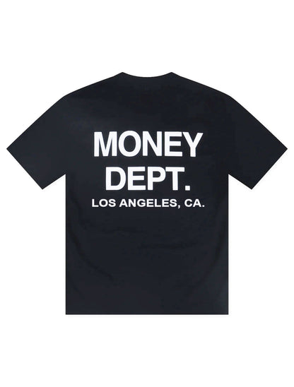 Money Dept. Los Angeles Heavyweight Tee - Black/White Denim Exchange