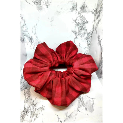 Red Plaid Scrunchie Enchanted Scrunch