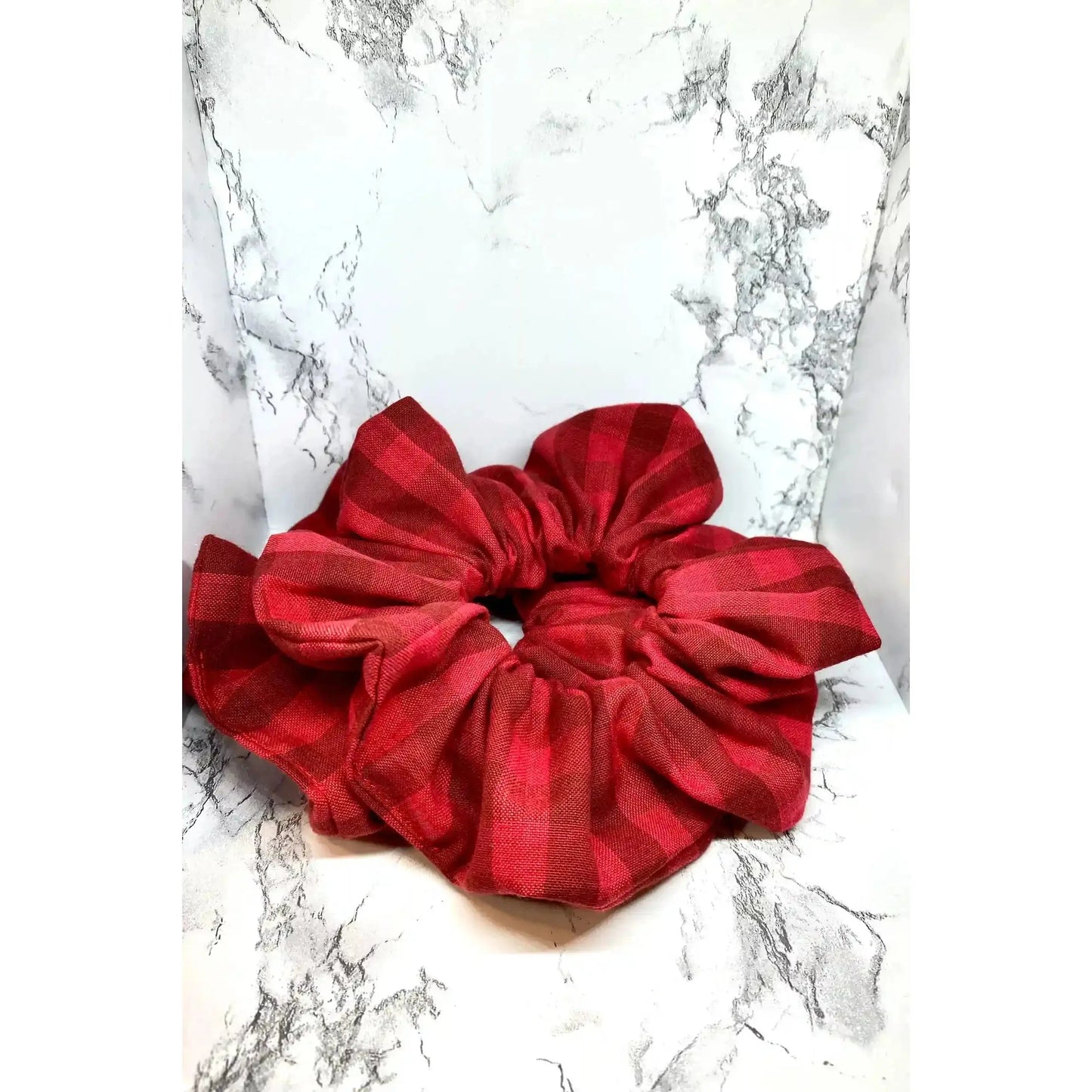 Red Plaid Scrunchie Enchanted Scrunch
