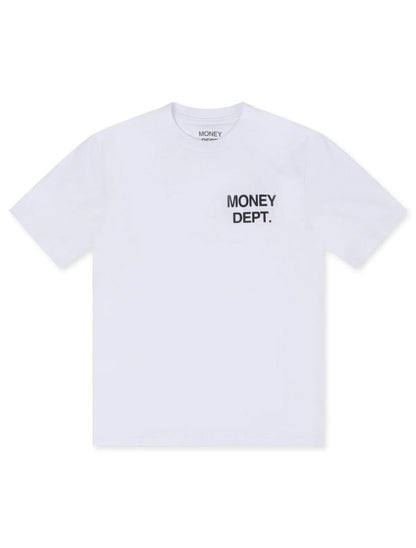 Money Dept. Los Angeles Heavyweight Tee - White/Black Denim Exchange
