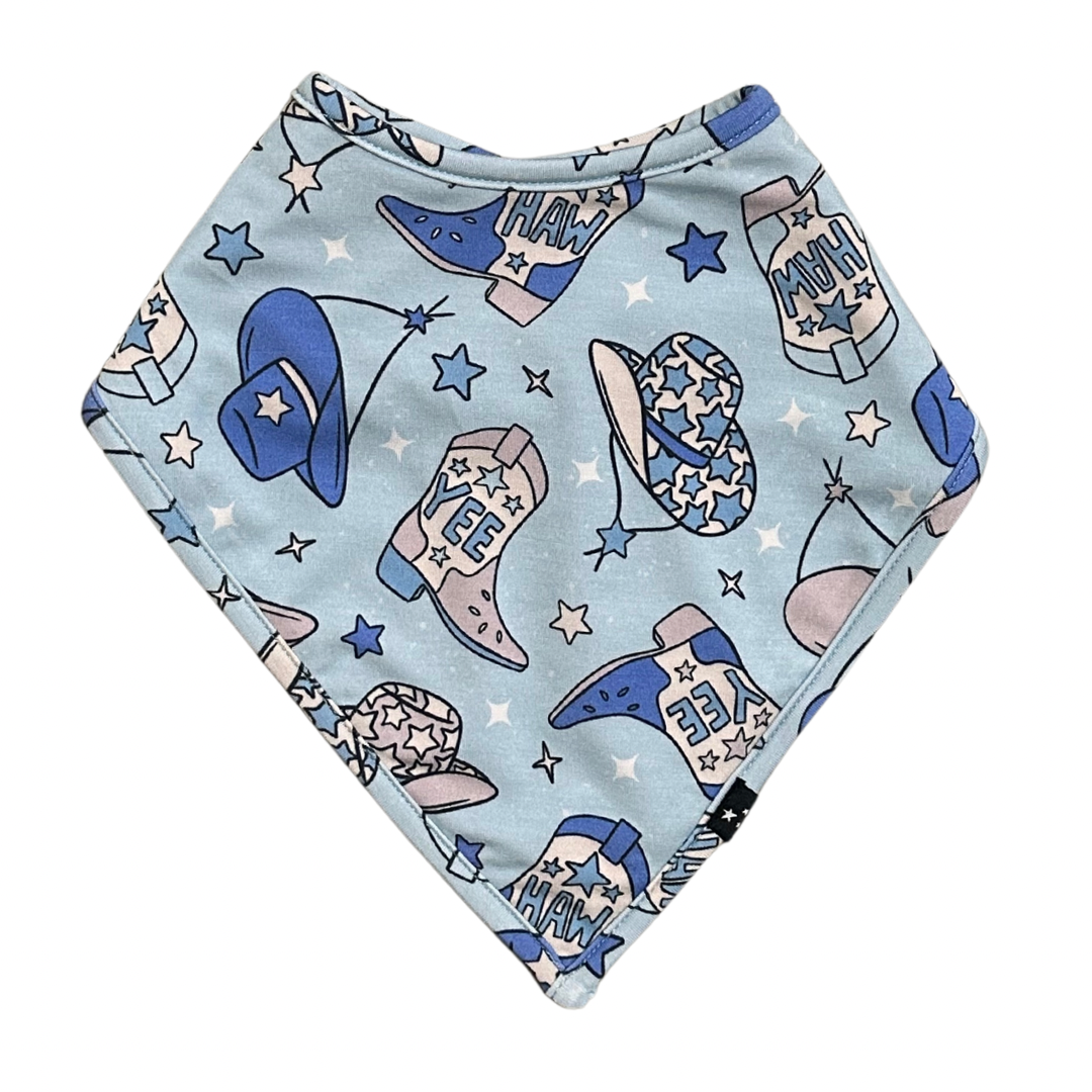 YEE HAW (blue) - Bib Blush Lotus