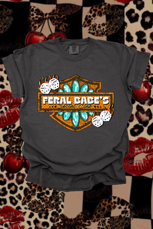 Feral Babe's Social Club Graphic Tee Spurs & Spades Boutique