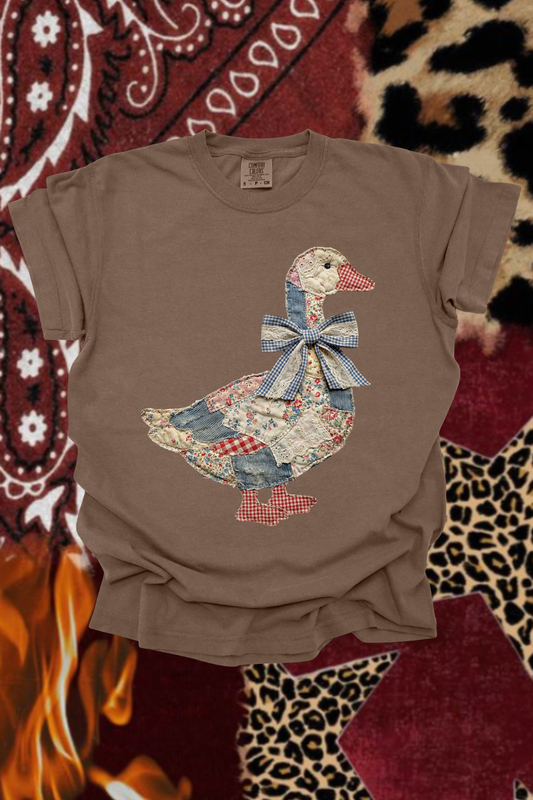 Patchwork Duck Graphic Tee Spurs & Spades Boutique