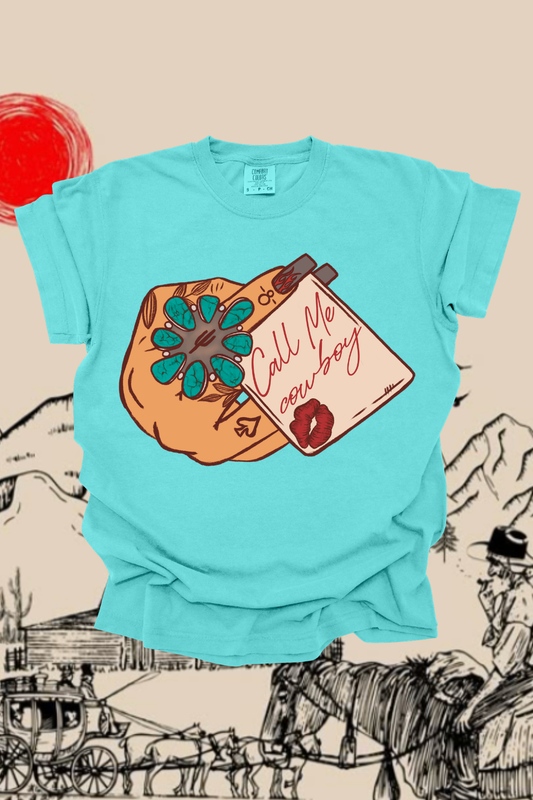 Call Me Cowboy Graphic Tee Spurs & Spades Boutique