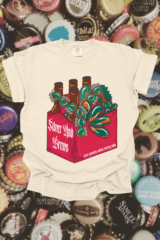 Silver Brews Graphic Tee Spurs & Spades Boutique