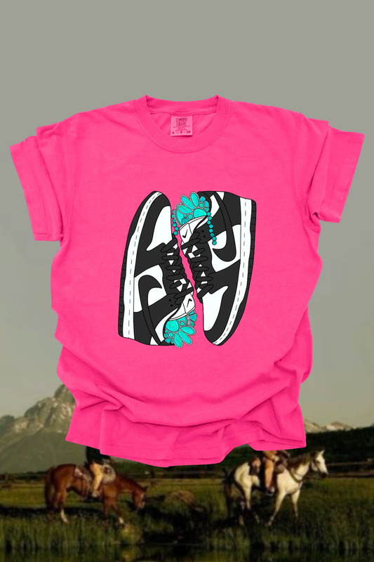 Western Dunks Graphic Tee Spurs & Spades Boutique
