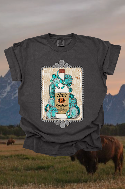 Western Titos Graphic Tee Spurs & Spades Boutique