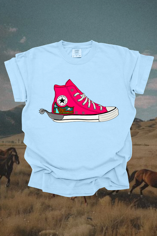 Western Chucks Graphic Tee Spurs & Spades Boutique