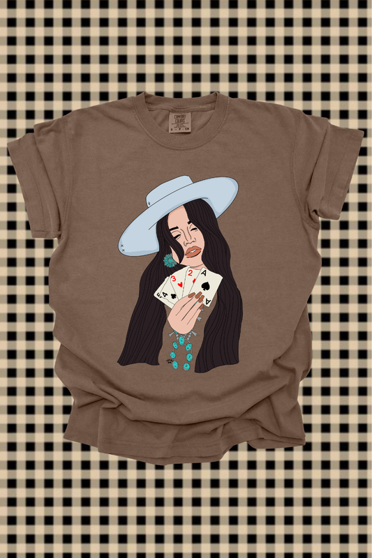 Poker Cowgirl Graphic Tee Spurs & Spades Boutique
