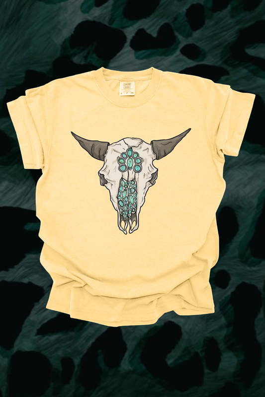 S&S Skull Graphic Tee Spurs & Spades Boutique