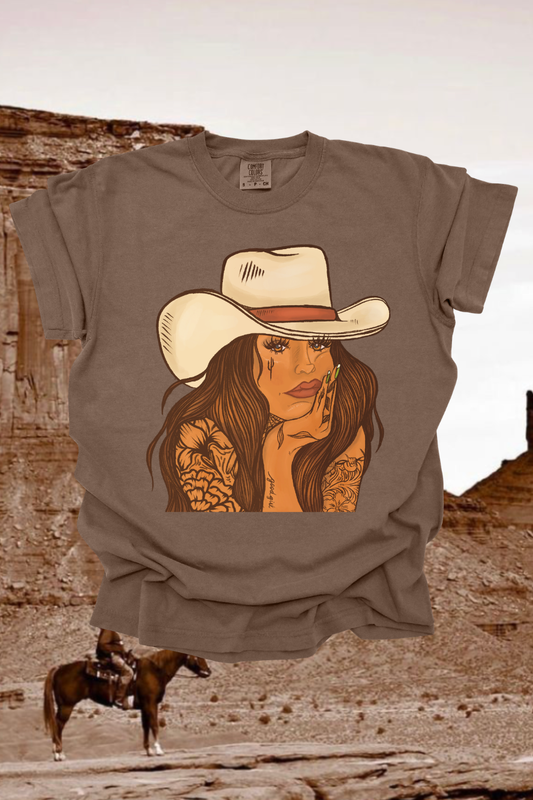 Waiting On A Cowboy Graphic Tee Spurs & Spades Boutique