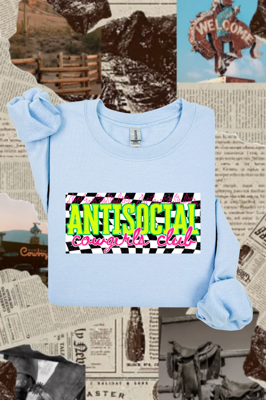 Antisocial Cowgirls Club Sweatshirt Spurs & Spades Boutique