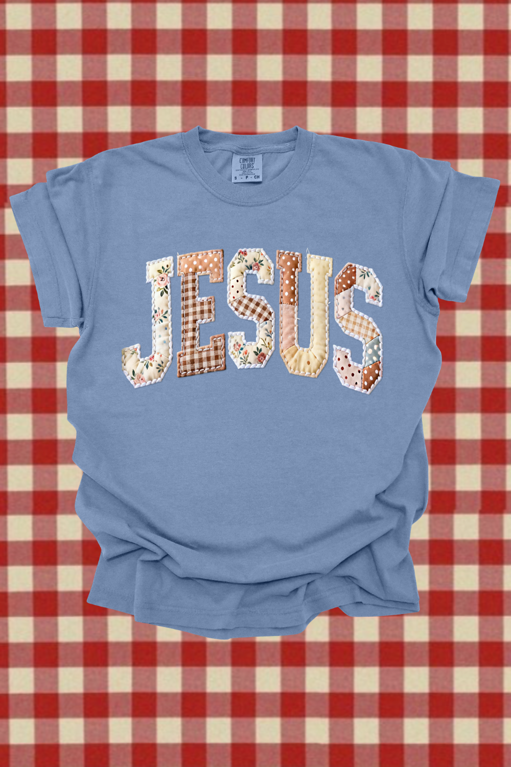 Faux Quilted Jesus Graphic Tee Spurs & Spades Boutique