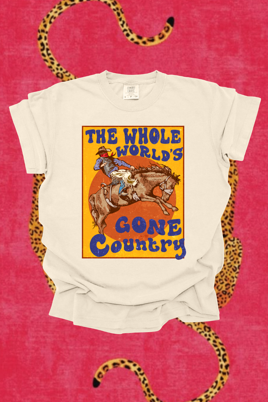The World's Gone Country Graphic Tee Spurs & Spades Boutique