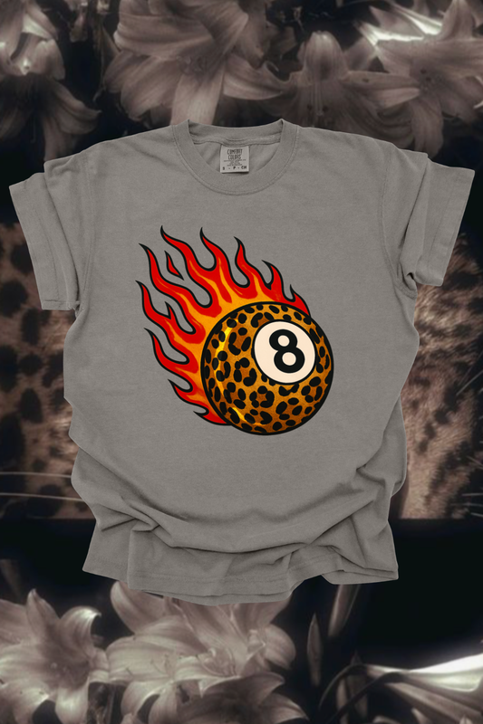 Flaming 8Ball Graphic Tee Spurs & Spades Boutique