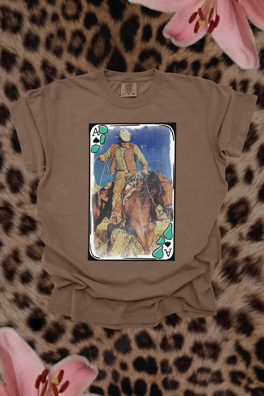Cowboy Card Graphic Tee Spurs & Spades Boutique