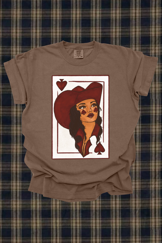Queen Of Spades Graphic Tee Spurs & Spades Boutique