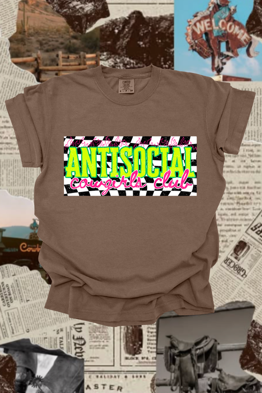 Antisocial Cowgirls Club Graphic Tee Spurs & Spades Boutique