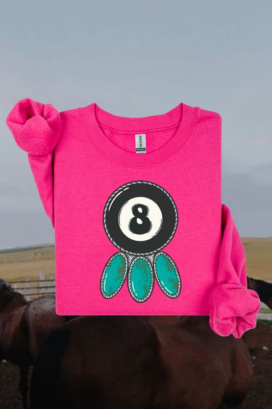 8Ball Stone Sweatshirt Spurs & Spades Boutique