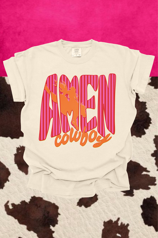 Groovy Amen Cowboy Graphic Tee Spurs & Spades Boutique