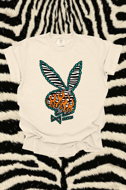 Zebra PB Bunny Graphic Tee Spurs & Spades Boutique
