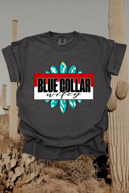 Blue Collar Wifey Graphic Tee Spurs & Spades Boutique