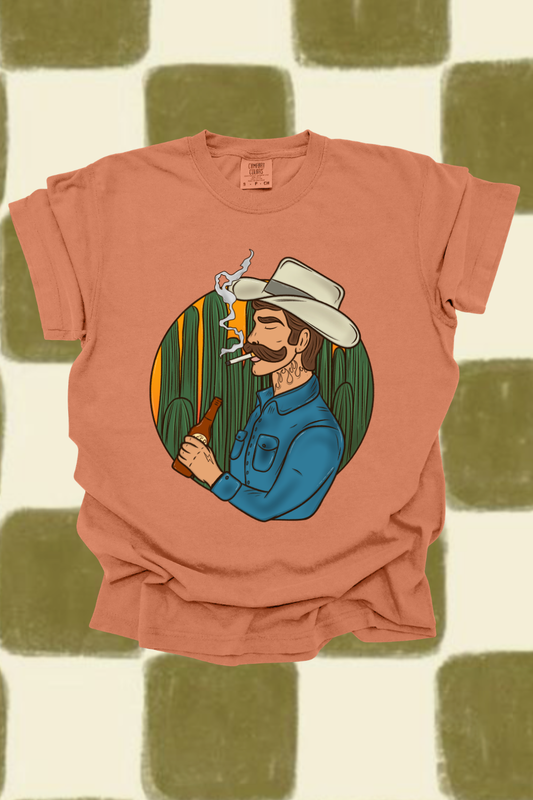 Cowboy Graphic Tee Spurs & Spades Boutique