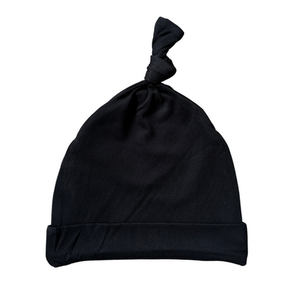 Black - Top-knot hat Blush Lotus