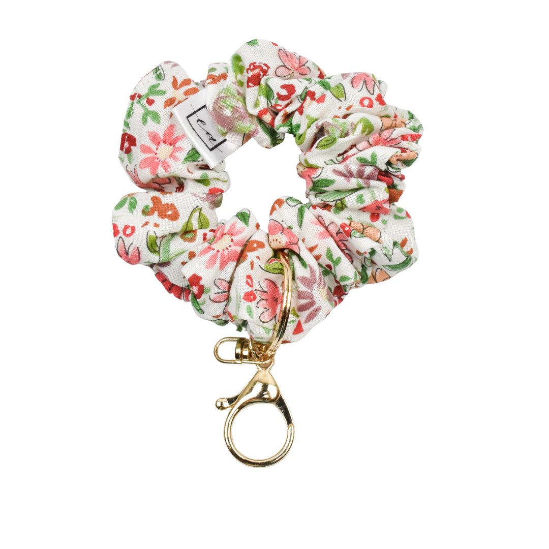 Fall Floral Scrunchie Key Chain Emily Anne Designs LLC